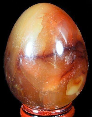 Colorful Carnelian Agate Egg #55522